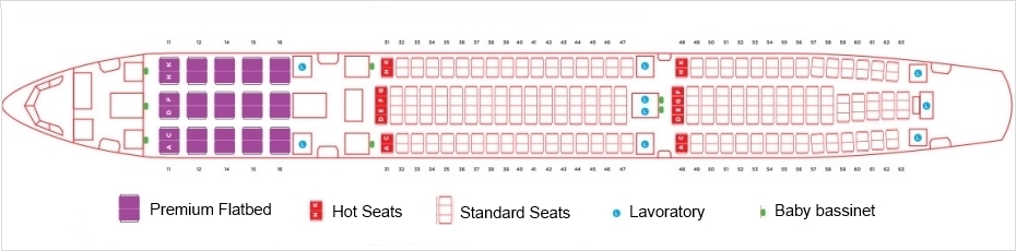 Philippine AirAsia Airbus A330 Seats Map (Type C)