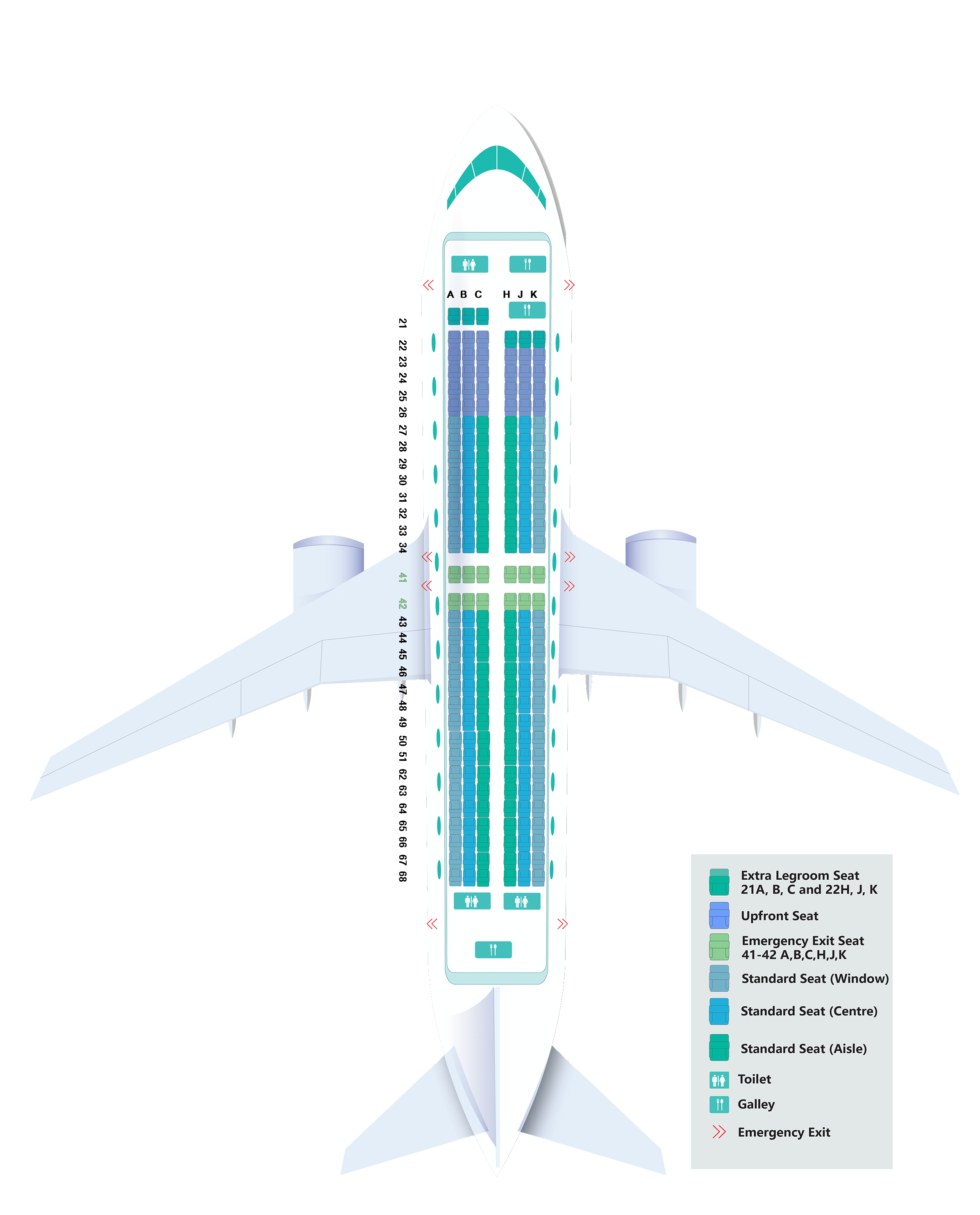 Greater Bay Airlines Aircraft Seats Map