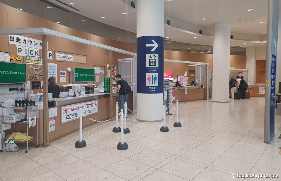 Car Rental Counters at Kansai International Airport (KIX)